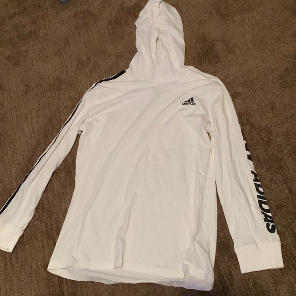 Adidas white long sleeve shirt